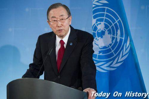 2007年1月1日潘基文正式接替科菲·安南出任联合国秘书长(2025-1-1已更新)