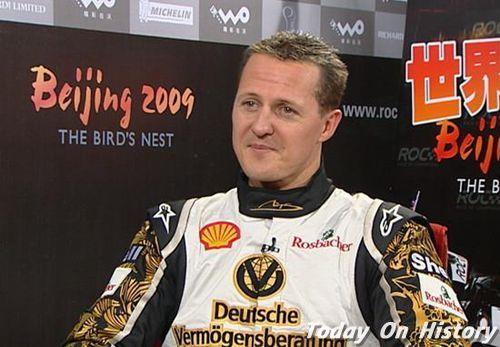 1969年1月3日德国著名一级方程式赛车手迈克尔·舒马赫出生(2026-1-3已更新)