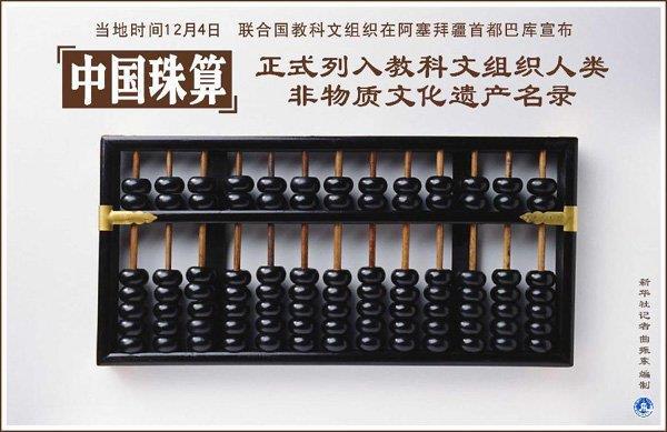 2013年12月4日中国珠算申遗成功(2024-12-4已更新)