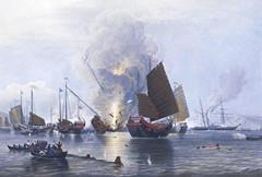 1840年7月5日英国舰队炮轰中国舟山群岛上的定海县城，第一次鸦片战争(2024-7-5已更新)