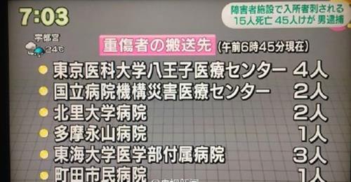 2016年7月26日日本神奈川砍人事件 已致15死45伤(2024-7-26已更新)