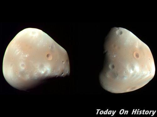 1877年8月12日美国天文学家阿萨夫·霍尔发现火星的卫星火卫二(2025-8-12已更新)