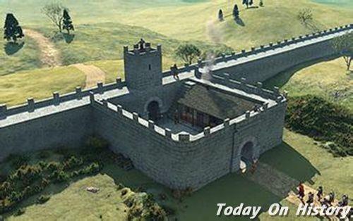 罗马帝国开始建造哈德良长城（Hadrian’s Wall）