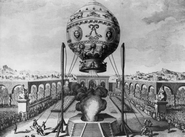 1783年9月19日孟戈菲兄弟在凡尔赛宫的进行气球升空实验(2024-9-19已更新)